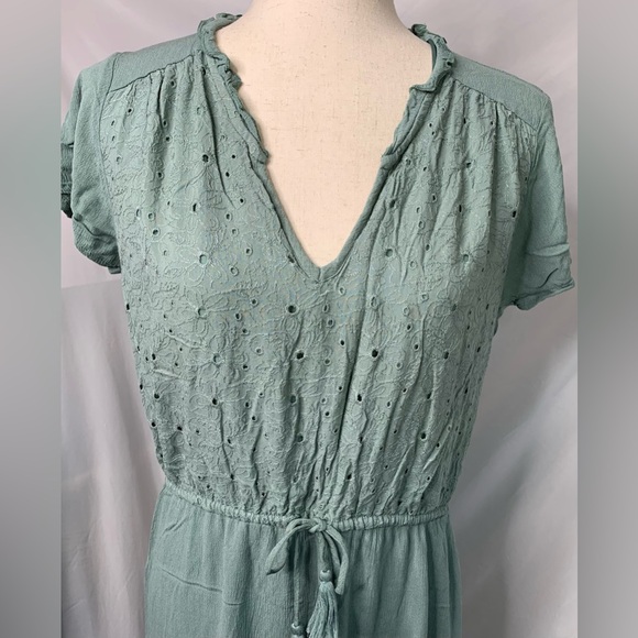 Sonoma Women’s Gauze Eyelet Tiered Maxi Dress size medium - Picture 2 of 14